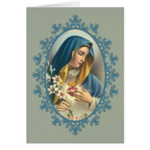 Roses douleureux de lis de coeur de Vierge Marie