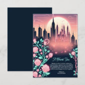 Roses Électriques Futura Invitation à un mariage (Devant / Derrière)