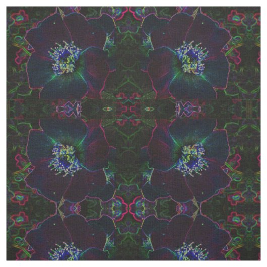 Roses électriques tissu Abstrait (Échantillon)