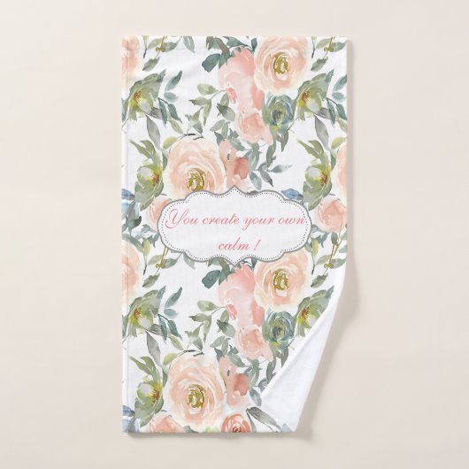 Roses Élégantes Chic, Message de Motivation (Serviette à main)