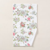 Roses élégants avec Feuilles gravés or (Serviette à main)