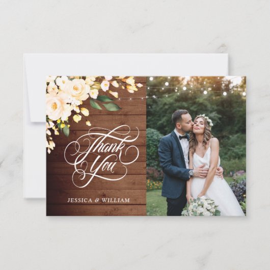 Roses en bois et Blush Floral Lanterne Merci photo (Devant)