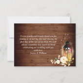 Roses en bois et Blush Floral Lanterne Merci photo (Dos)