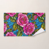 Roses en mosaïque rose (Serviette à main)