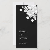 Roses en papier découpé noir et blanc | Programme  (Devant)