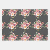 Roses en papier d'emballage noir (Devant)