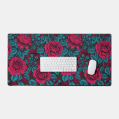 Roses en rouge et bleu (Clavier et souris)