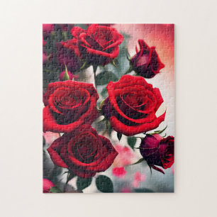 Roses enchanteurs rouges, Puzzle de Jigsaw