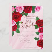 Roses Engagement Party Invitation (Devant / Derrière)