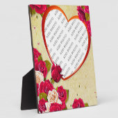 Roses et cadre cardiaque Ajouter votre plaque phot (Côté)