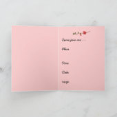 Roses et carte d'invitation de gâteau (Intérieur)