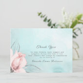 Roses et Cartes de remerciements bleus roses et bl (Debout devant)