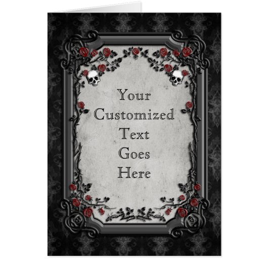 Roses et crânes gothiques (Devant)