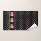 Roses et Dahlias Noirs (Serviette à main)