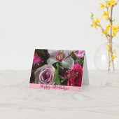 Roses et fleurs Carte d'anniversaire (Fleur jaune)