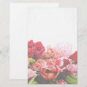 Roses et fleurs - Papeterie (Devant / Derrière)
