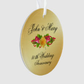 Roses et Gold 50e anniversaire Mariage personnalis (devant)