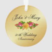 Roses et Gold 50e anniversaire Mariage personnalis (dos)