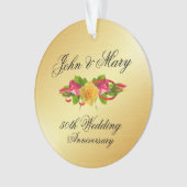 Roses et Gold 50e anniversaire Mariage personnalis (devant)