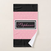 Roses et Noirs avec des étoiles Serviette de bain  (Serviette à main)