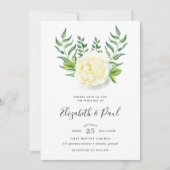 Roses et olives Faire-part de mariage (Devant)