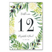 Roses et olives Mariage Numéro de table (Par défaut)