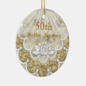 Roses et ornement d'anniversaire de mariage de (Droite)