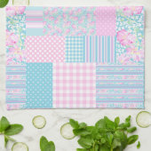 Roses et papillons Faux Patchwork Serviette de cui (Plié)