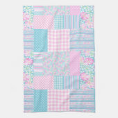 Roses et papillons Faux Patchwork Serviette de cui (Vertical)