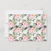 Roses et pivoines Blush Date Idées de nuit Carte (Dos)