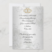 Roses et rubans rouges faire-part de mariage (Dos)