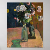 Roses et Statuette | Paul Gauguin Poster (Voorkant)