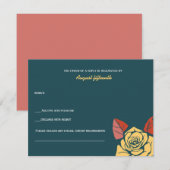 Roses exotiques - cartes RSVP (Devant / Derrière)