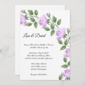 Roses faire-part de mariage (Devant / Derrière)