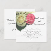 roses, fleuris, faire-part de mariage, modèles (Devant / Derrière)