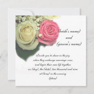 roses, fleuris, faire-part de mariage, modèles