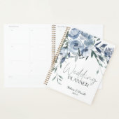 Roses Fleurs Bleu Poussiéreux Mariage (Devant avec enveloppe)