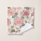 Roses Fleurs Roses Romantiques (Gant de toilette)
