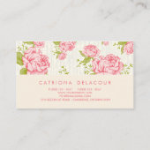  Roses Floral Pattern Visitekaartje (Achterkant)