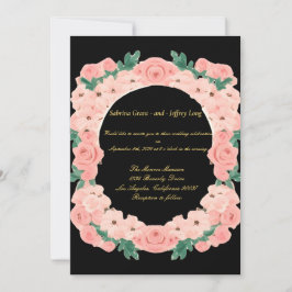 Roses Floral Wedding Kaart