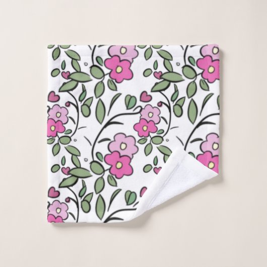 Roses Floraux (Gant de toilette)