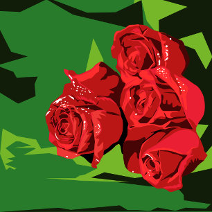 Roses floraux, affiche minimaliste moderne