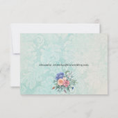 Roses floraux rustiques et mariage Hydrangea RSVP (Dos)