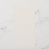 Roses Formal Modern Classic Ecru Elegant Wedding Menu (Achterkant)