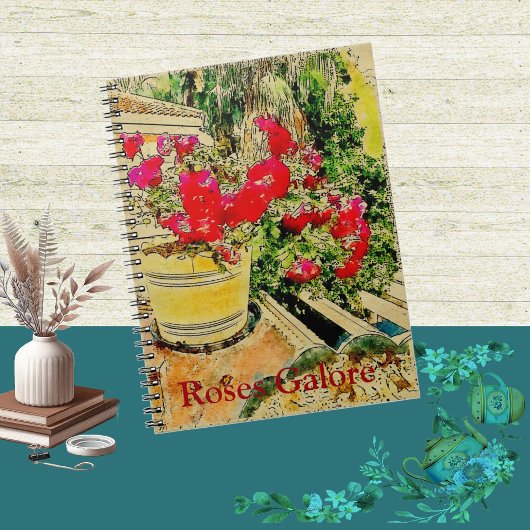 Roses Galore Aquarelle Photo Carnet