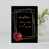 Roses Glamour Rouges et Invitation à Feuille d'Or  (Debout devant)
