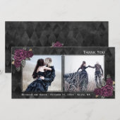 Roses gothiques deux photo Carte de remerciements  (Devant / Derrière)