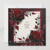 ROSES GOTHIQUES TRAITANT DES INVITATIONS DE CÉRÉMO (Dos)