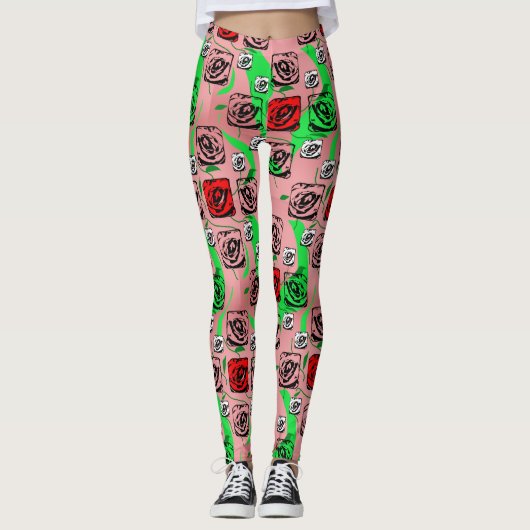 Roses Graphic Leggings (Devant)