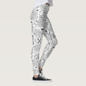 Roses grises sur leggings blancs (Droite)